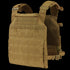 The Condor Vanquish Plate Carrier in Scorpion OCP features adjustable shoulder straps, front MOLLE webbing, and side strap buckles, designed to securely hold armor plates for military or law enforcement use.